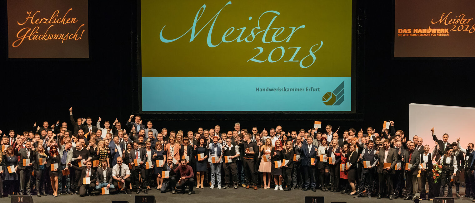 Meisterfeier der Handwerkskammer Erfurt am 17.02.2018 auf der Messe Erfurt (Thüringen) Foto: Michael Reichel /arifoto.de Schlagwort(e): lth