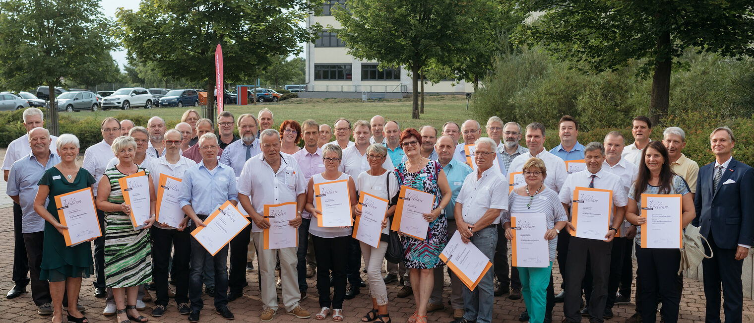 Ehrung von Betriebsjubilaren des Handwerks durch Präsident Stefan Lobenstein am 07.08.2018 in Erfurt (Thüringen) . Foto: Michael Reichel / arifoto.de Schlagwort(e): lth, Handwerk, Ehrungen