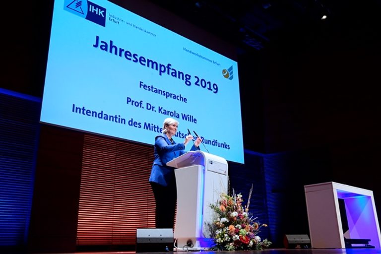 Impressionen vom Gemeinsamen Jahresempfang der Industrie- und Handelskammer Erfurt und Handwerkskammer Erfurt am 29. August 2019 im congress centrum neue weimarhalle in Weimar 