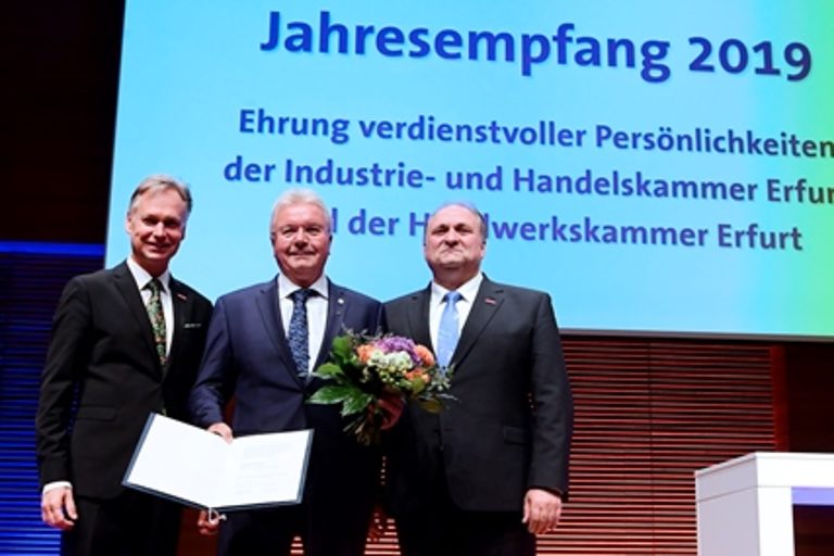 Impressionen vom Gemeinsamen Jahresempfang der Industrie- und Handelskammer Erfurt und Handwerkskammer Erfurt am 29. August 2019 im congress centrum neue weimarhalle in Weimar 