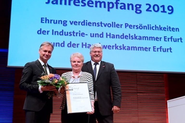 Impressionen vom Gemeinsamen Jahresempfang der Industrie- und Handelskammer Erfurt und Handwerkskammer Erfurt am 29. August 2019 im congress centrum neue weimarhalle in Weimar 