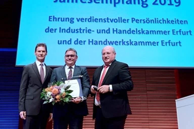 Impressionen vom Gemeinsamen Jahresempfang der Industrie- und Handelskammer Erfurt und Handwerkskammer Erfurt am 29. August 2019 im congress centrum neue weimarhalle in Weimar 