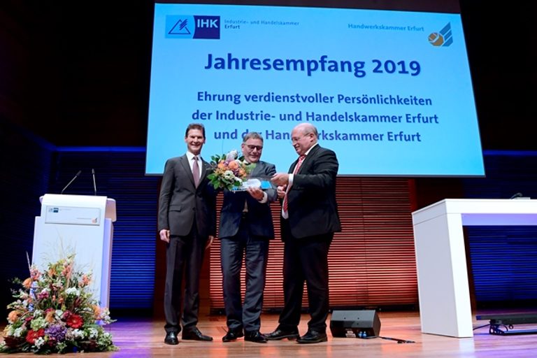 Impressionen vom Gemeinsamen Jahresempfang der Industrie- und Handelskammer Erfurt und Handwerkskammer Erfurt am 29. August 2019 im congress centrum neue weimarhalle in Weimar 