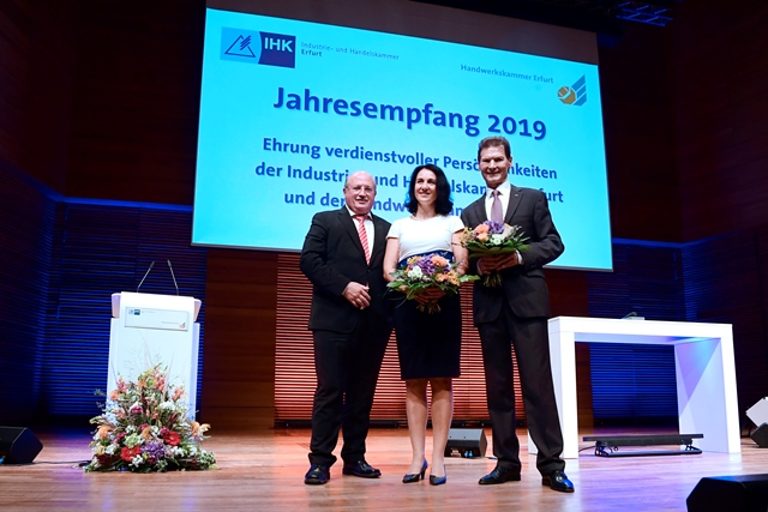 Impressionen vom Gemeinsamen Jahresempfang der Industrie- und Handelskammer Erfurt und Handwerkskammer Erfurt am 29. August 2019 im congress centrum neue weimarhalle in Weimar 