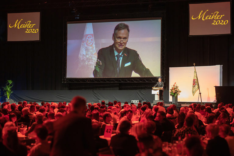 08.02.2020, Erfurt: Meisterfeier der Handwerkskammer Erfurt auf der Messe. Schlagwort(e): lth Handwerk Meister