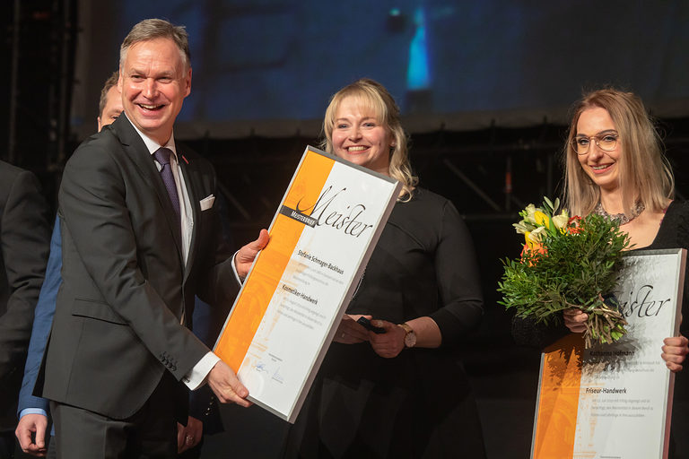 08.02.2020, Erfurt: Meisterfeier der Handwerkskammer Erfurt auf der Messe. Schlagwort(e): lth Handwerk Meister