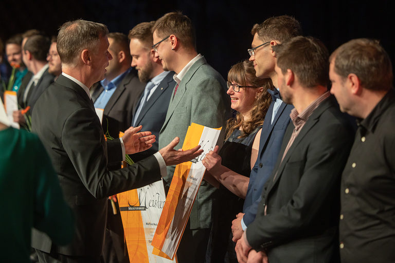 08.02.2020, Erfurt: Meisterfeier der Handwerkskammer Erfurt auf der Messe. Schlagwort(e): lth Handwerk Meister