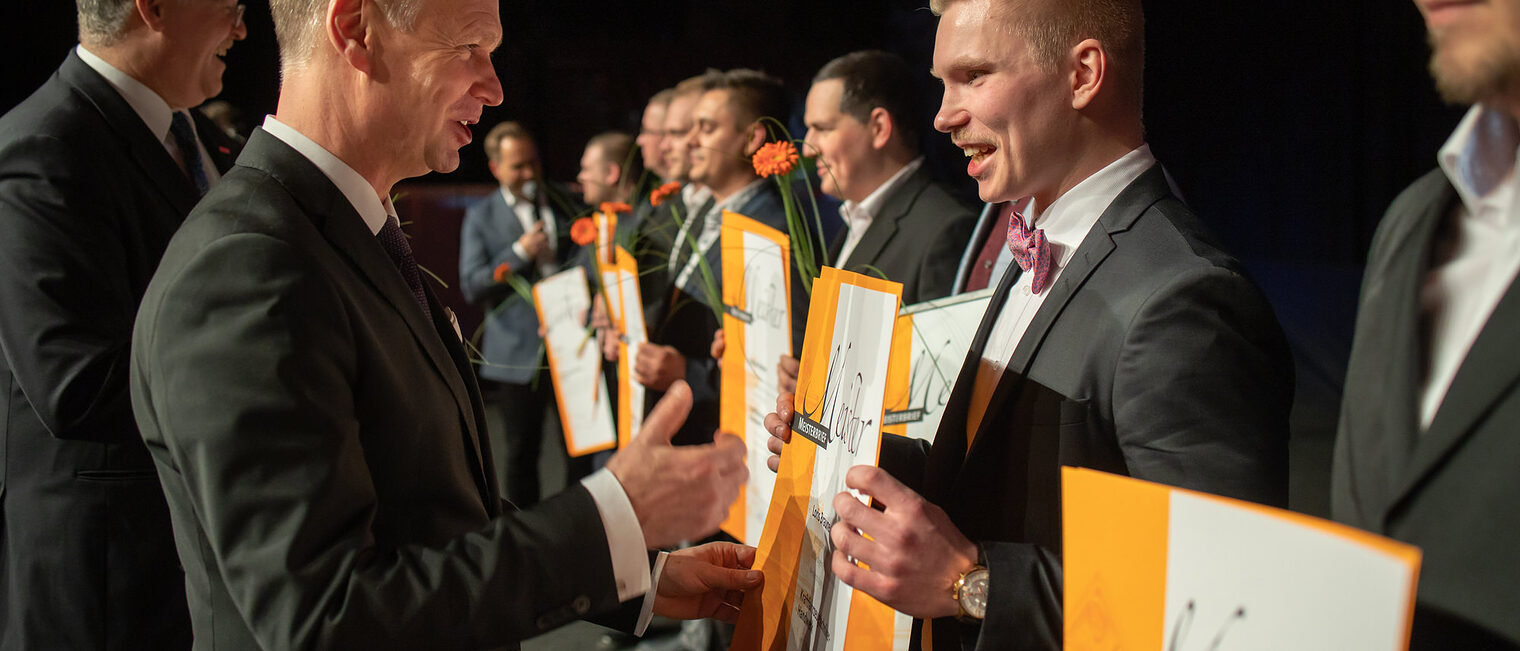 08.02.2020, Erfurt: Meisterfeier der Handwerkskammer Erfurt auf der Messe. Schlagwort(e): lth Handwerk Meister