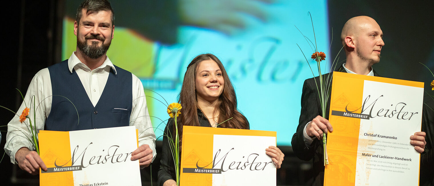 08.02.2020, Erfurt: Meisterfeier der Handwerkskammer Erfurt auf der Messe. Schlagwort(e): lth Handwerk Meister