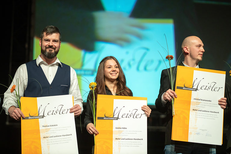 08.02.2020, Erfurt: Meisterfeier der Handwerkskammer Erfurt auf der Messe. Schlagwort(e): lth Handwerk Meister