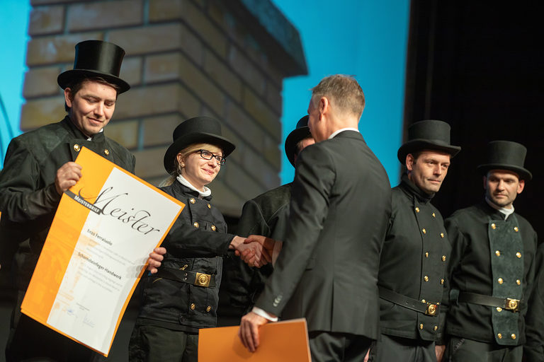 08.02.2020, Erfurt: Meisterfeier der Handwerkskammer Erfurt auf der Messe. Schlagwort(e): lth Handwerk Meister