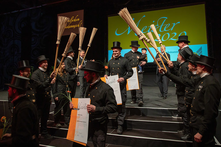 08.02.2020, Erfurt: Meisterfeier der Handwerkskammer Erfurt auf der Messe. Schlagwort(e): lth Handwerk Meister