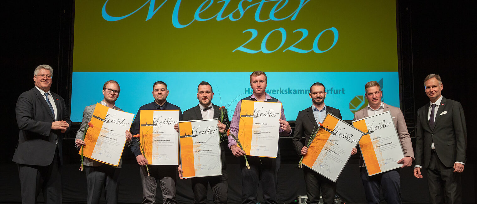 08.02.2020, Erfurt: Meisterfeier der Handwerkskammer Erfurt auf der Messe. Schlagwort(e): lth Handwerk Meister