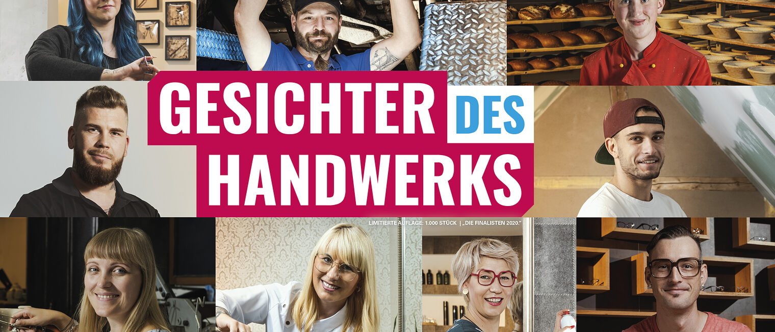 Die zwölf "Gesichter des Handwerks" präsentieren ihre Facetten im neuen Handwerker-Kalender 2021.