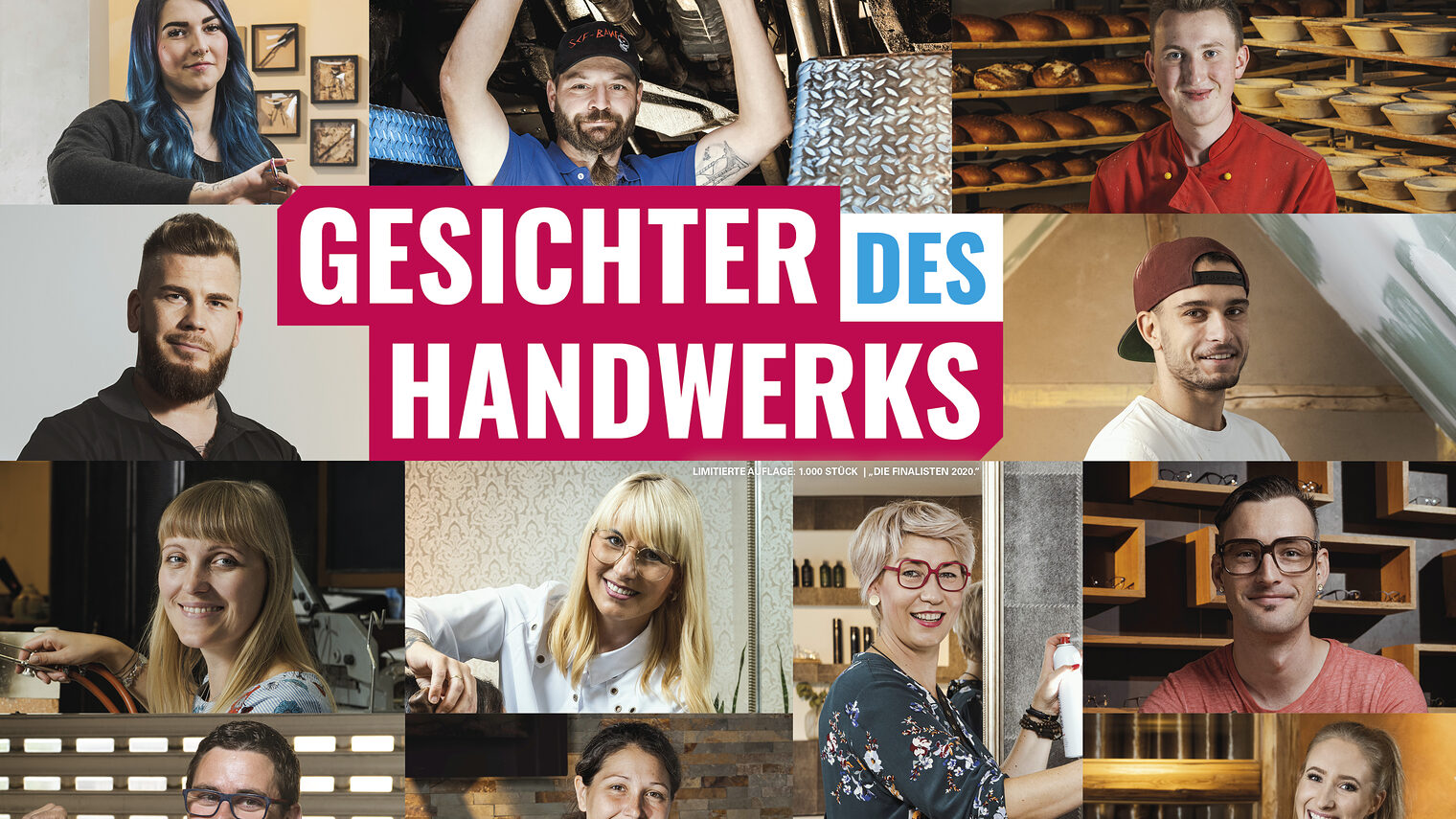 Die zwölf "Gesichter des Handwerks" präsentieren ihre Facetten im neuen Handwerker-Kalender 2021.