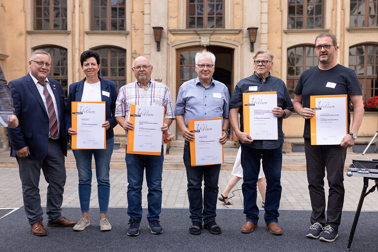 Ehrung von Handwerksbetrieben zum 25-jährigen Jubiläum durch die Handwerkskammer Erfurt. Schlagwort(e): lth Handwerk