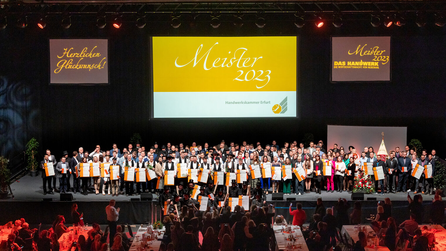 Meisterfeier der Handwerkskammer Erfurt in der Messehalle 1. Schlagwort(e): lth Handwerk