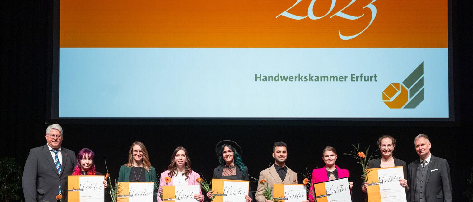 Meisterfeier der Handwerkskammer Erfurt in der Messehalle 1. Schlagwort(e): lth Handwerk