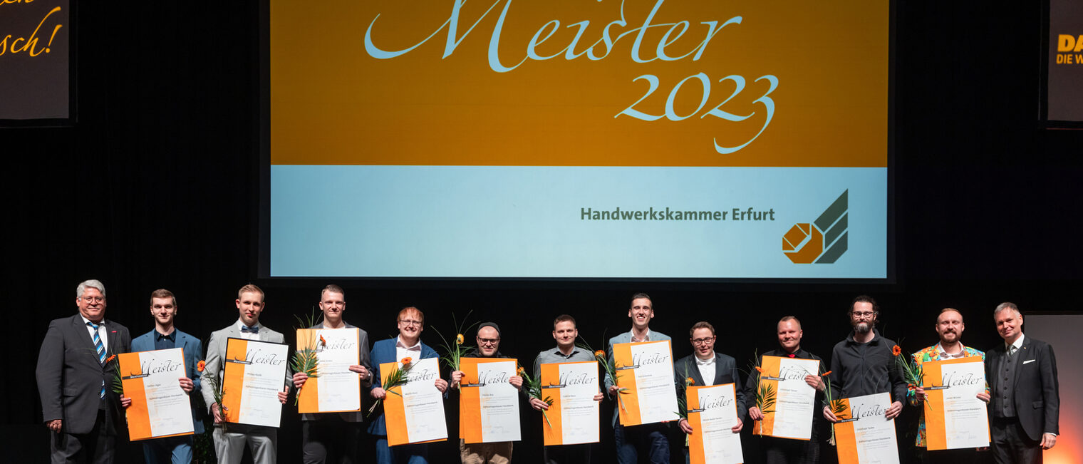 Meisterfeier der Handwerkskammer Erfurt in der Messehalle 1. Schlagwort(e): lth Handwerk