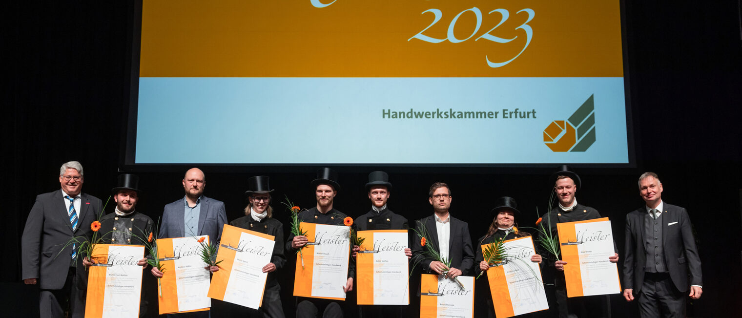 Meisterfeier der Handwerkskammer Erfurt in der Messehalle 1. Schlagwort(e): lth Handwerk