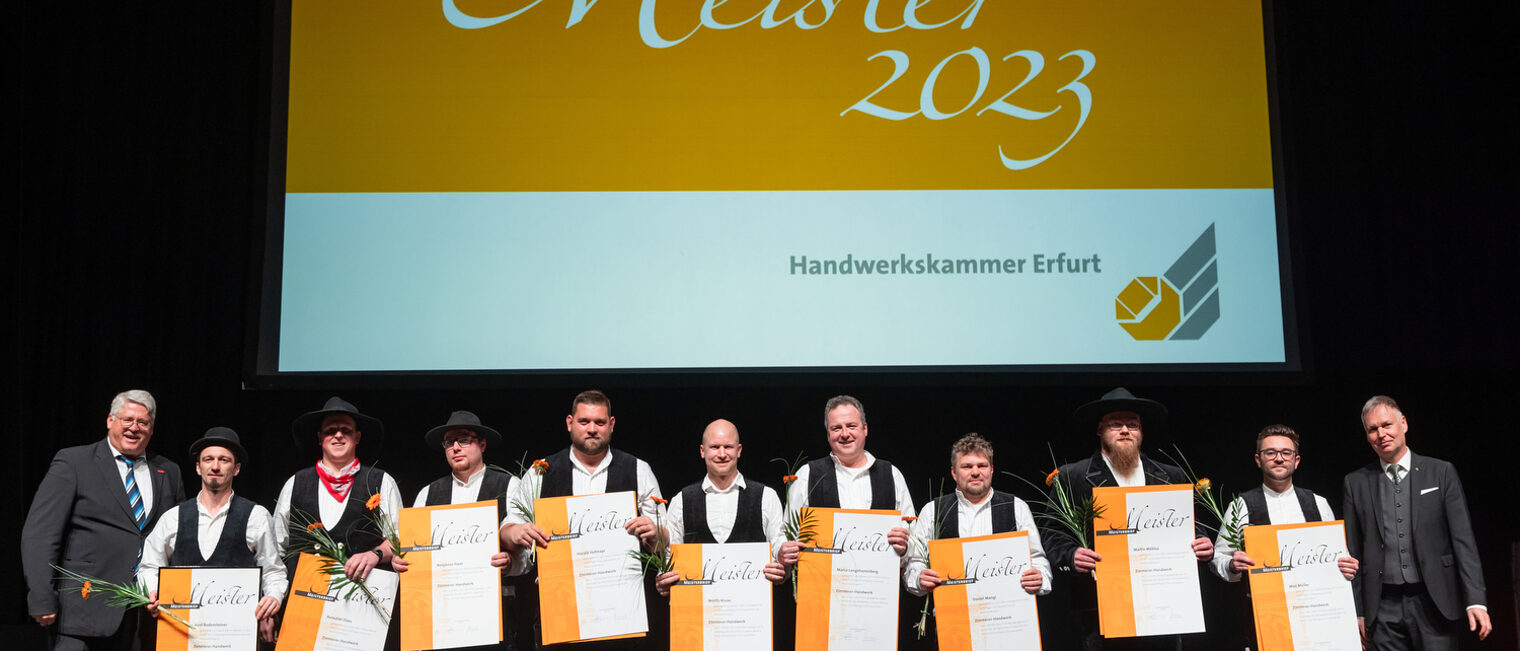 Meisterfeier der Handwerkskammer Erfurt in der Messehalle 1. Schlagwort(e): lth Handwerk